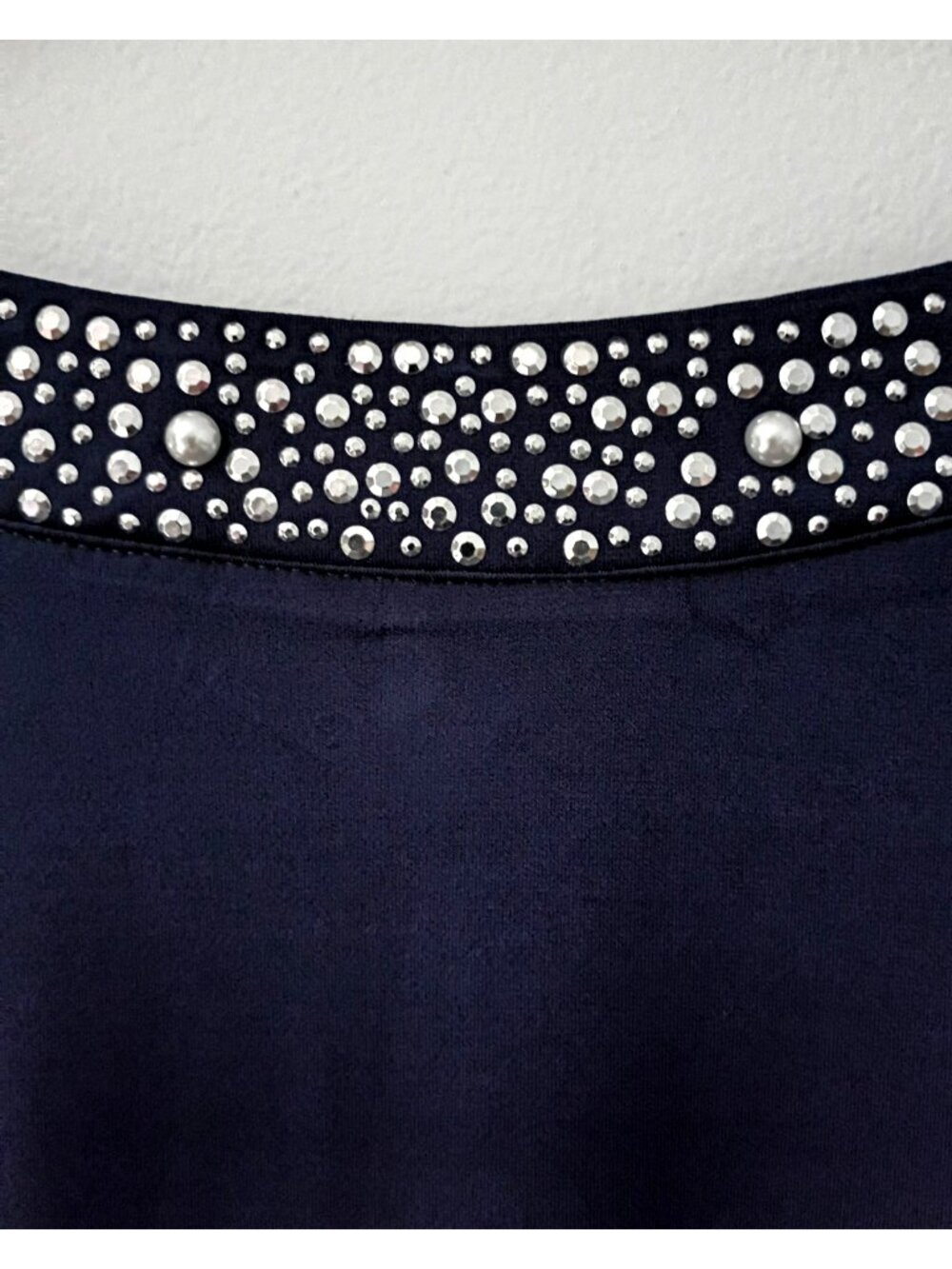 Catherines Women's Plus Shift Dress Stud Accents Boatneck 3/4 Sleeve - 2X New - Picture 4 of 11